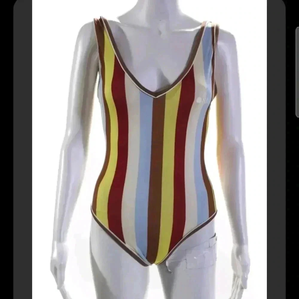 Solid & Striped Swimsuit One Piece Striped XS